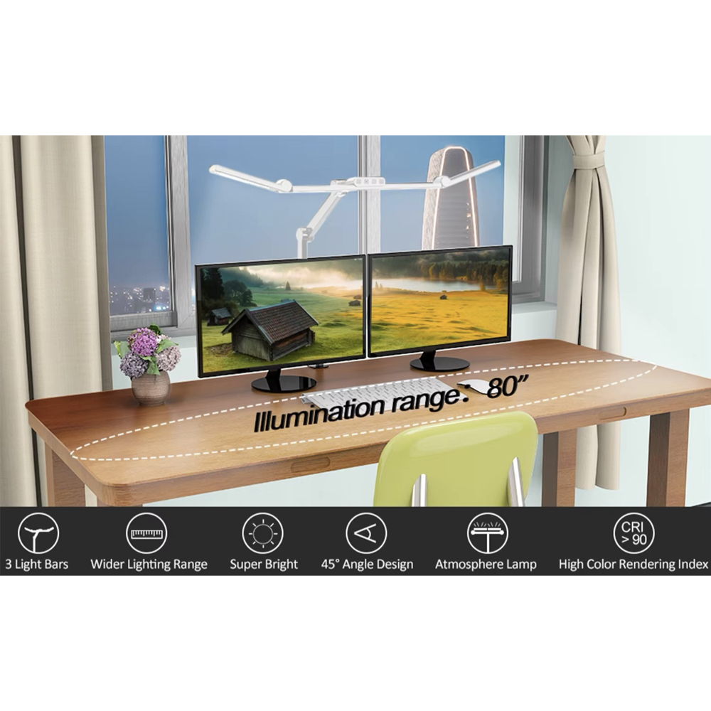  چراغ مانیتور مدل FlexFlow، فلکسیبل و مناسب کاربری حرفه‌ای FlexFlow Professional Adjustable LED Desk Lamp 